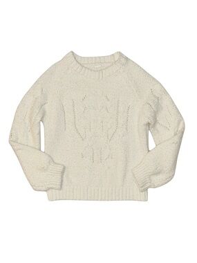 GIRL'S Cream Long Sleeve Sweater 7/8
